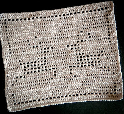 Reindeer Dishcloth Crochet English Pattern