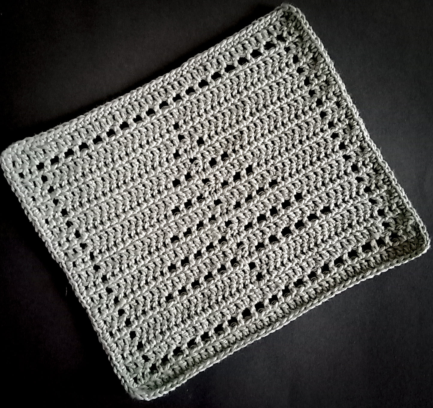 Lil' Pine Tree Dishcloth English Crochet Pattern