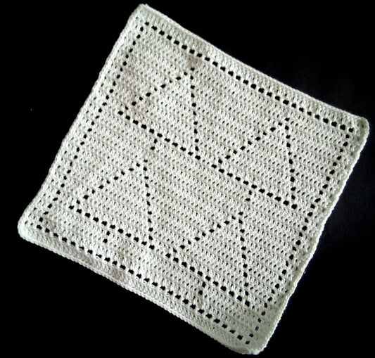 Christmas Forest Dishcloth ENGLISH Crochet pattern